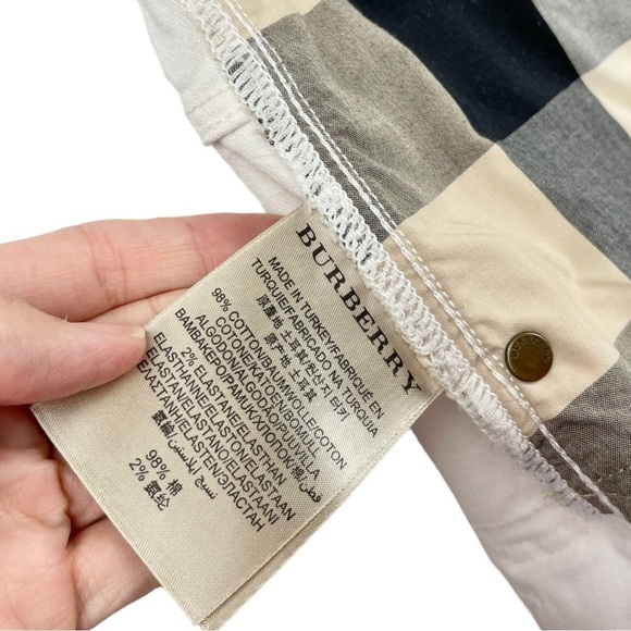 Burberry Brit White Cargo Stretch Denim Mini Skirt Size 4 - Picture 6 of 11